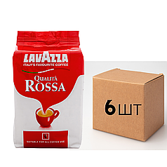 Ящик кави в зернах Lavazza Qualità Rossa (оригінал) 100% арабіка 1 кг (у ящику 6шт)