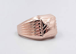 Перстень ХР. Позолота ЧВ. Камені: білий циркон. Є: 19р 20р 21р 23р