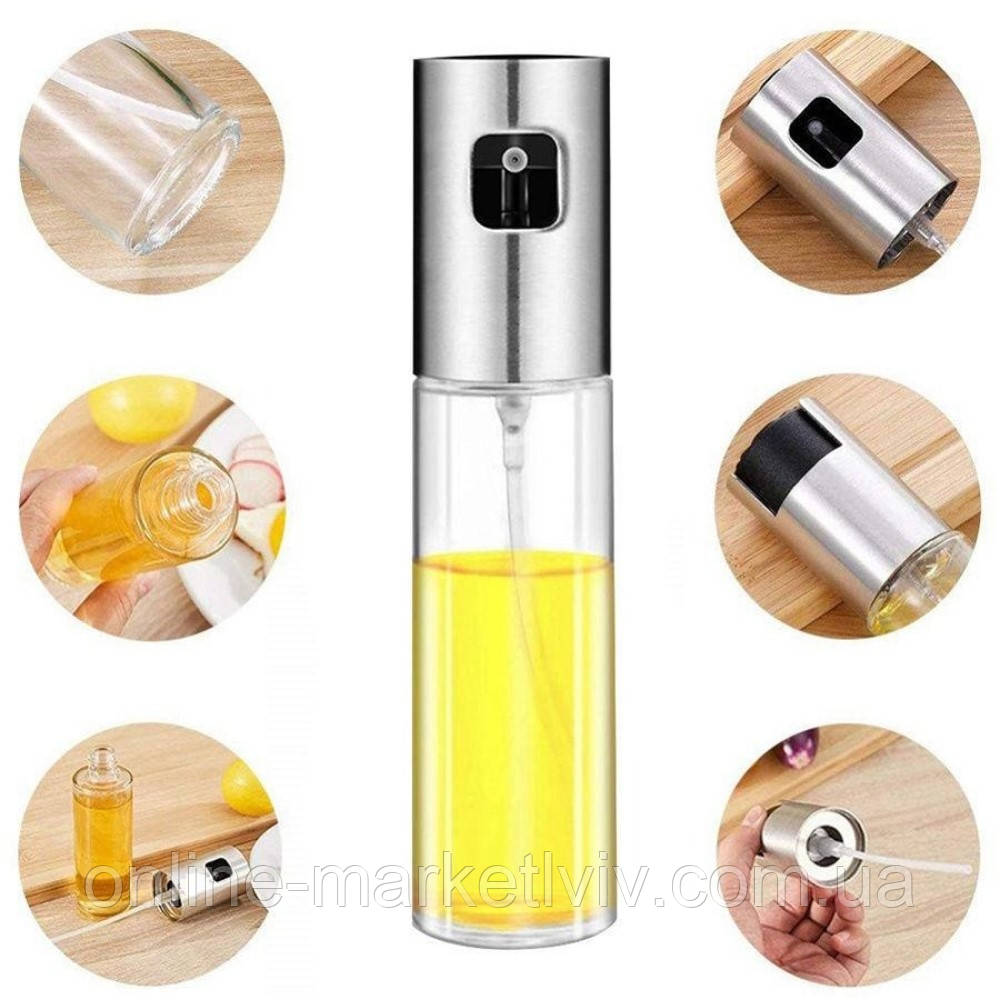 Розпилювач для олії OIL BOTTLE 100 мл/ Скляна пляшка для олії, фото 1