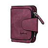 Стильний жіночий гаманець 12х11х2,5 см Baellerry Forever Mini Бордовий / Жіночий замшевий гаманець-клатч, фото 2