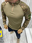 Чоловіча тактична сорочка Убакс з липучками під шоврони Армейська зелена кишені на рукавах, фото 7