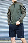 Чоловіча тактична сорочка Убакс липучками під шеврони Армейська чорна кишені на рукавах, фото 8