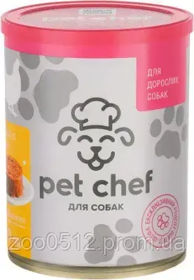 Pet Chef паштет мясний з куркою для дорослих собак 800 г, фото 2