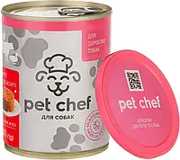 Pet Chef паштет мясной с мясным ассорти для взрослых собак 800 г