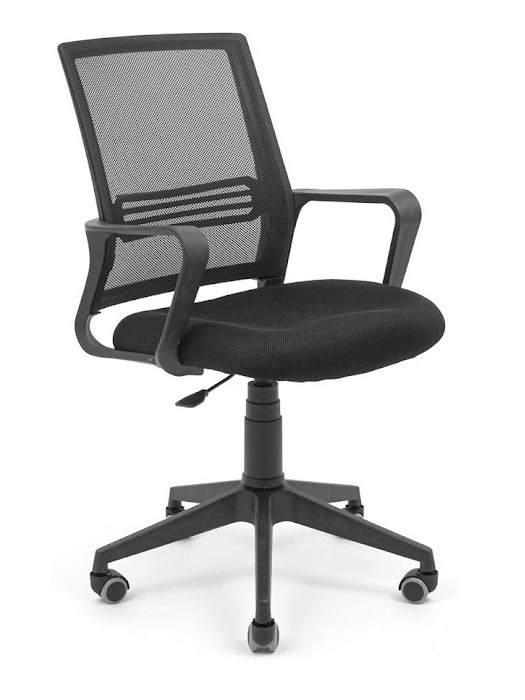 Крісло офісне для співробітників Джина - Пластик чорне, сітка чорна Richman, фото 1