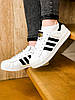 Жіночі кросівки Adidas Superstar White Black Адідас Суперстар білі з чорним натурал шкіра хіт літа, фото 3