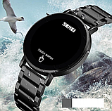 Електронні кварцові модні годинники металеві чорні з металевим браслетом, фото 8