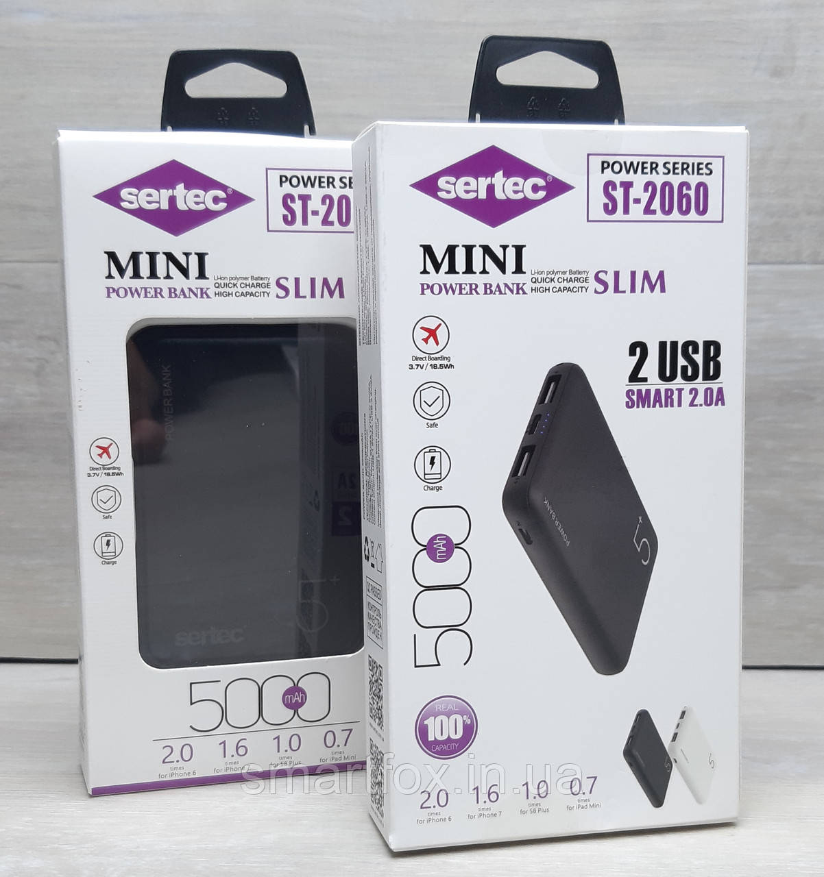 УМБ (Power Bank) SERTEC ST-2060 5000mAh BLACK