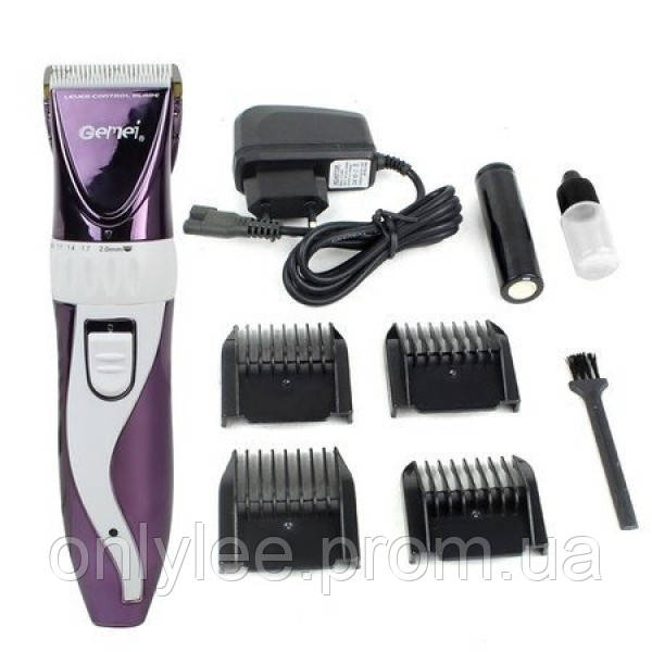 Професійна машинка для стриження волосся Gemei GM-6062 з керамічними лезами та двома акумуляторами