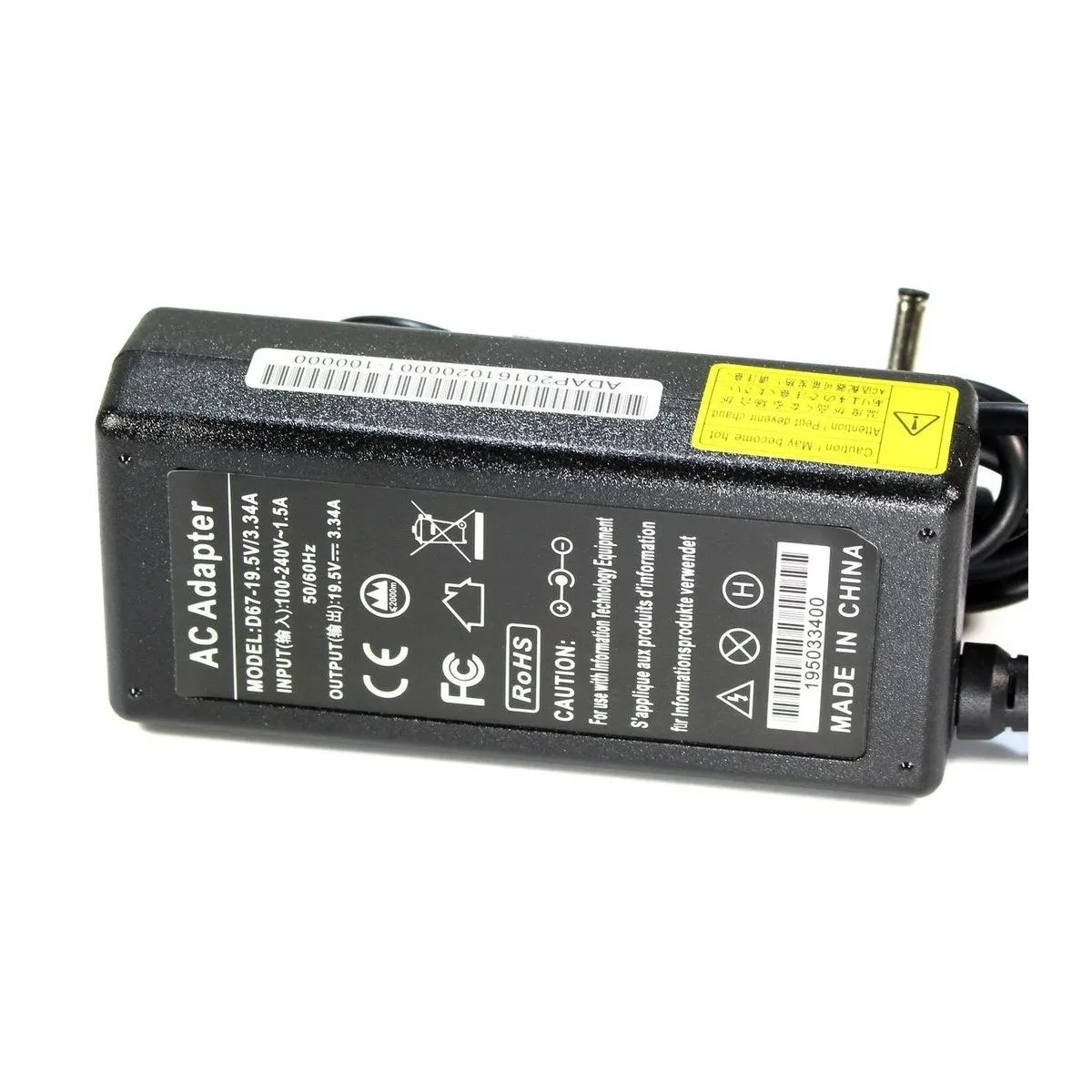 1. Dell 19.5 V 3.34 A (4.5*3.0 зі штирком) адаптер блок живлення ноутбука детал (1.)