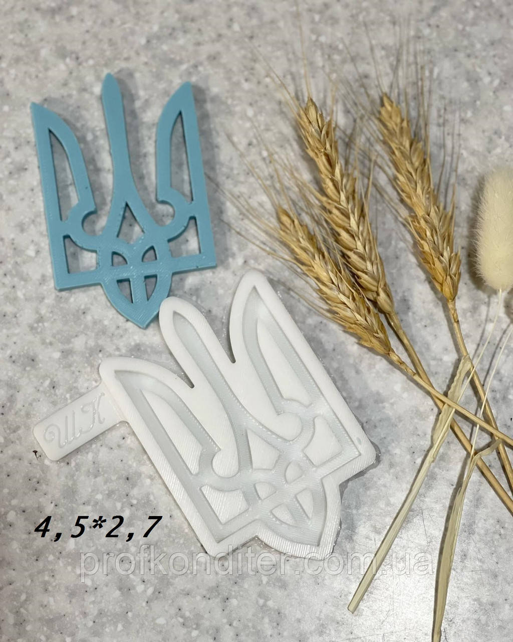 ЕКСКЛЮЗІВ! Силіконовий Молд для шоколаду, карамели та мастилики "Тризуб №2" 4,5*2,7см, фото 1