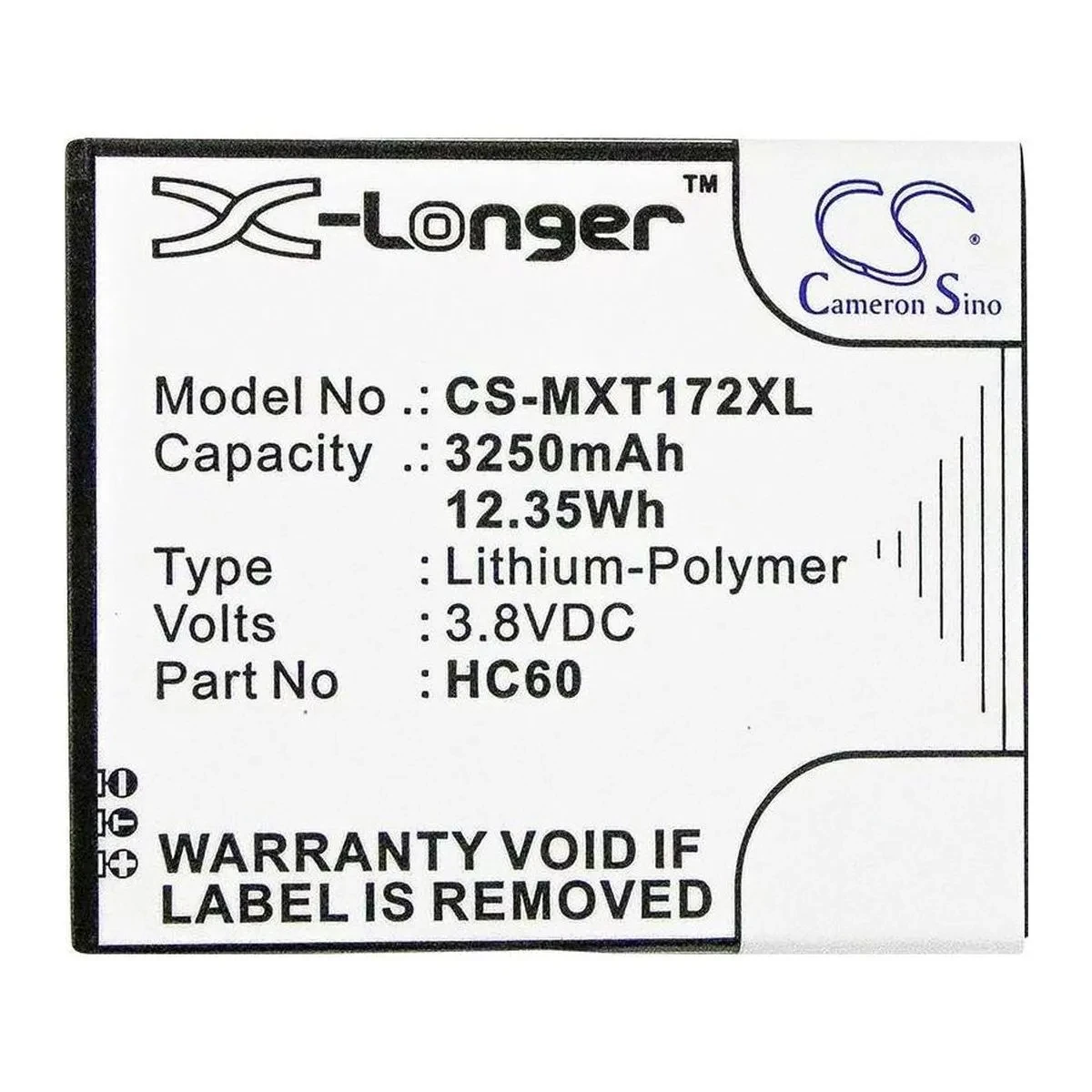 1. Motorola HC60 X-Longer (3250mAh) аб акумулятор батарея на моторолу (1.)