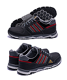 Осінні чоловічі шкіряні кросівки Adidas Tech Flex (Адідас) чорні з натуральної шкіри *901 black*, фото 10