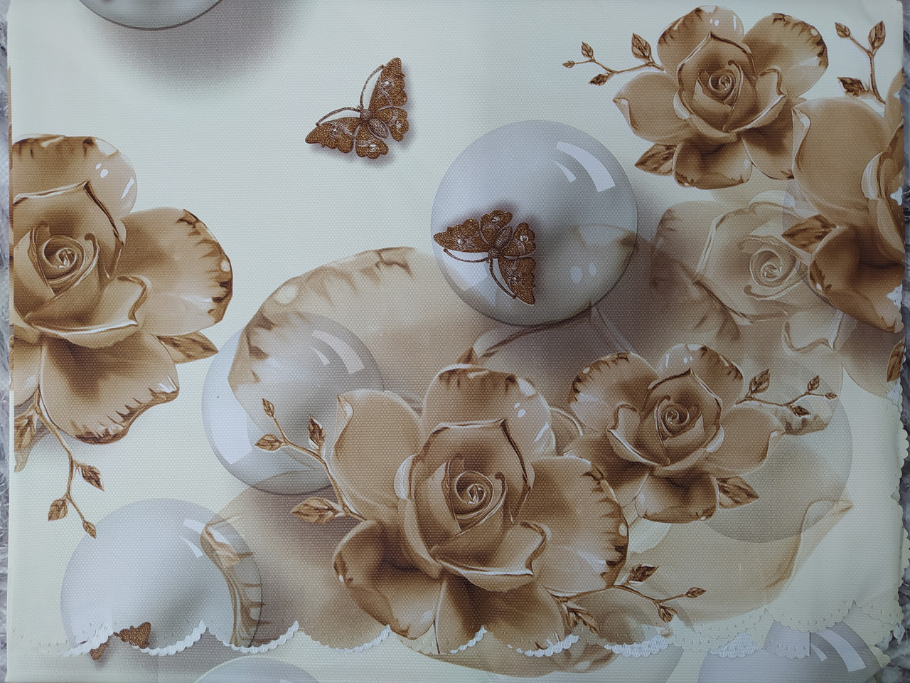 Скатертина 3D полімерна розмір 110 на140 см на прямокутний стіл стандарт С-4600