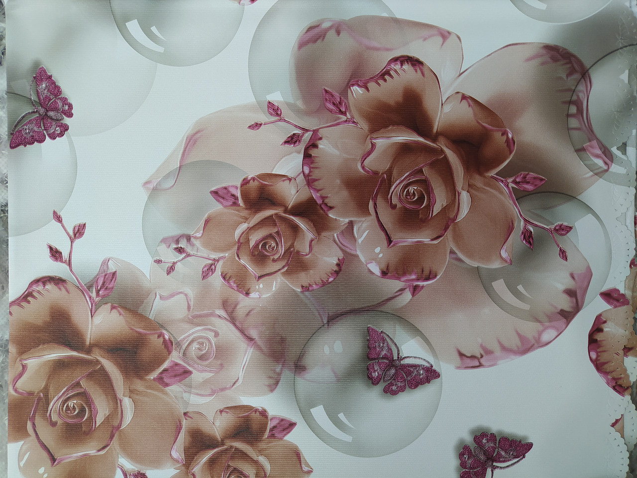 Скатертина 3D полімерна розмір 110 на140 см на прямокутний  стіл стандарт С-4600