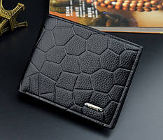 Стильний чоловічий гаманець портмоне класичний екошкіра Чорний