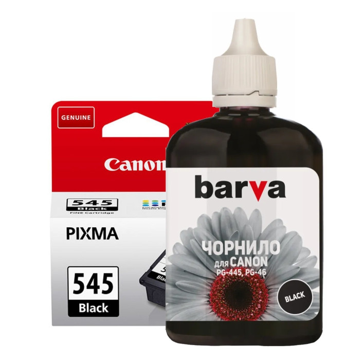 Чорнило для картриджів Canon PG-545 (чорні), водорозчинні (90 мл), фото 1
