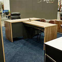 Офісний стіл Intarsio Connect C Дуб Сонома Трюфель + Антрацит
