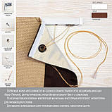 Римська штора блекаут перфект фактурний 03 бежевий пряма збірка мотузковий карниз, фото 5