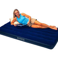 Надувний одномісний матрац для сну з подушкою й насосом 191х99 см Intex пляжний надувний матрац для дому
