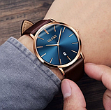 Якісний бюджетний красивий наручний годинник Shengke зі шкіряним ремінцем із японським механізмом, фото 5