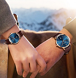 Якісний бюджетний красивий наручний годинник Shengke зі шкіряним ремінцем із японським механізмом, фото 8