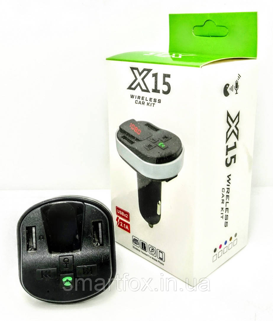 FM-модулятор X15 Bluetooth (чорна коробка)