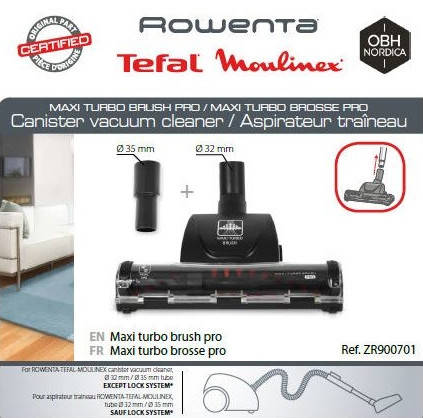 Турбо Щітка для пилососу Rowenta з перехідником 35 32 мм