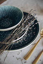 СІМЕЙНИЙ НАБІР ЛАЗУРИТ (6 ВЕЛИКИХ ТАРІЛОК + 6 МАЛИХ ТАРІЛОК + 6 МИСОК)