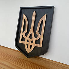 Панно Герб України Тризуб настінний з дерева 42х29 см