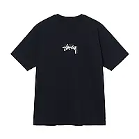 Мужская черная Футболка Stussy stock box