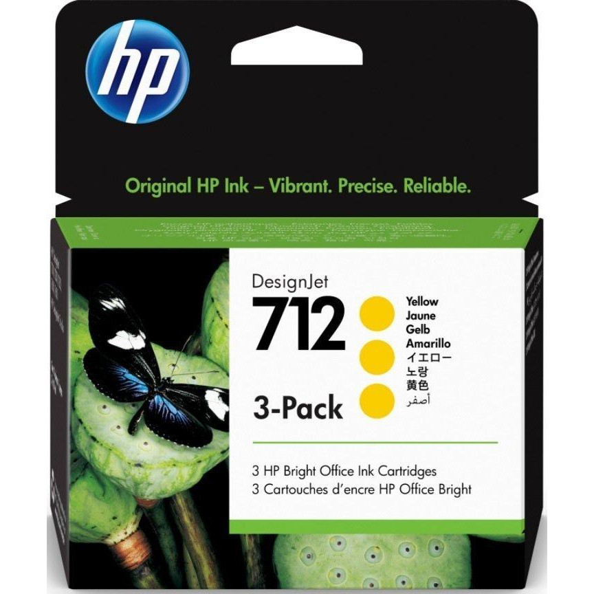 Картридж HP No.712 3-Pack для HP DesignJet T230/630/650, Yellow, 3 по 29 мл