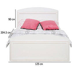 Біле односпальне ліжко каркас Гербор Салерно LOZ120 для кімнати підлітка