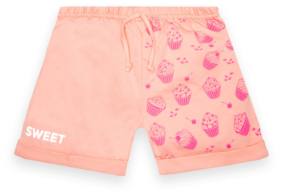 Шорти дитячі яскраві для дівчинки GABBI SH-22-4/1 Персиковий на зріст 86 (13202)