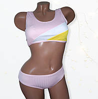 Купальник  підлітковий роздільний топ і плавки Розмір 116-122 128-134 152-158 164-170