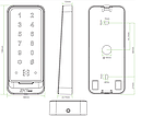 Зчитувач доступу за QR-кодом та PIN ZKTeco QR600-VK-E, фото 2