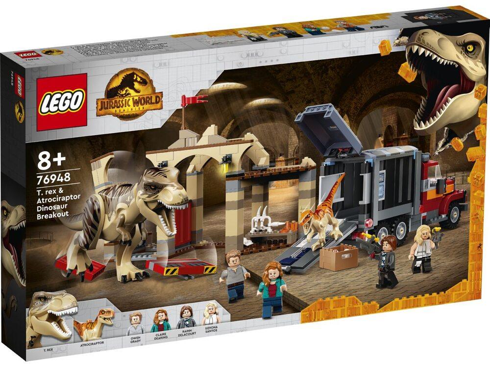 Конструктор LEGO Jurassic World Побіж атроцираптора і тиранозавра (76948), фото 1