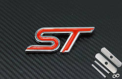 Емблема решітки радіатора FORD ST червона