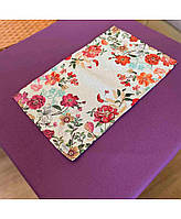 Гобеленовая салфетка на стол цветочный дизайн для сервировки Цветочное поле, 30х50 см Прованс