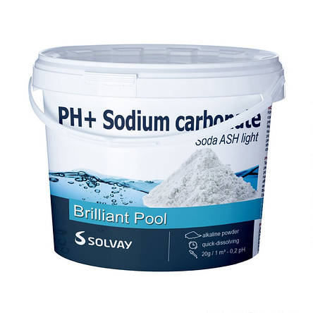 Засіб для підвищення рівня pH для басейну Solvay 80028, pH+ плюс, Бельгія, 6 кг, фото 1