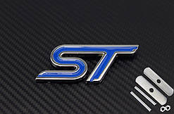 Емблема решітки радіатора FORD ST синя