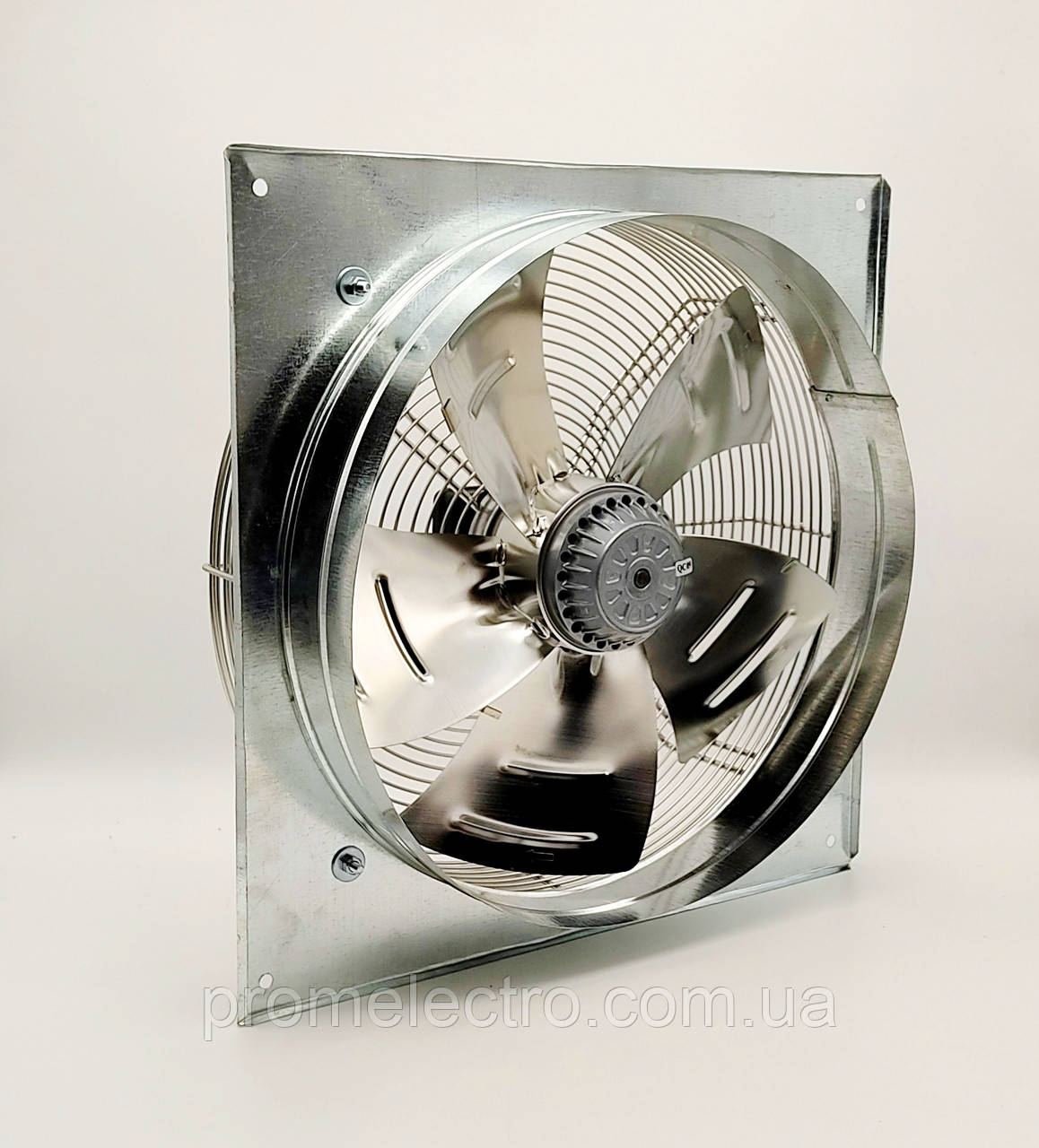 Нержавіючий осьовий промисловий вентилятор Турбовент ОВН 400В з оцинкованим фланцем