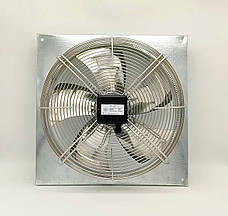 Нержавіючий осьовий промисловий вентилятор Турбовент ОВН 400В з оцинкованим фланцем, фото 3