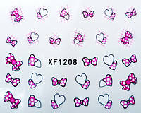 Слайдер дизайн, водные наклейки на ногти для маникюра XF (YZW) 1208