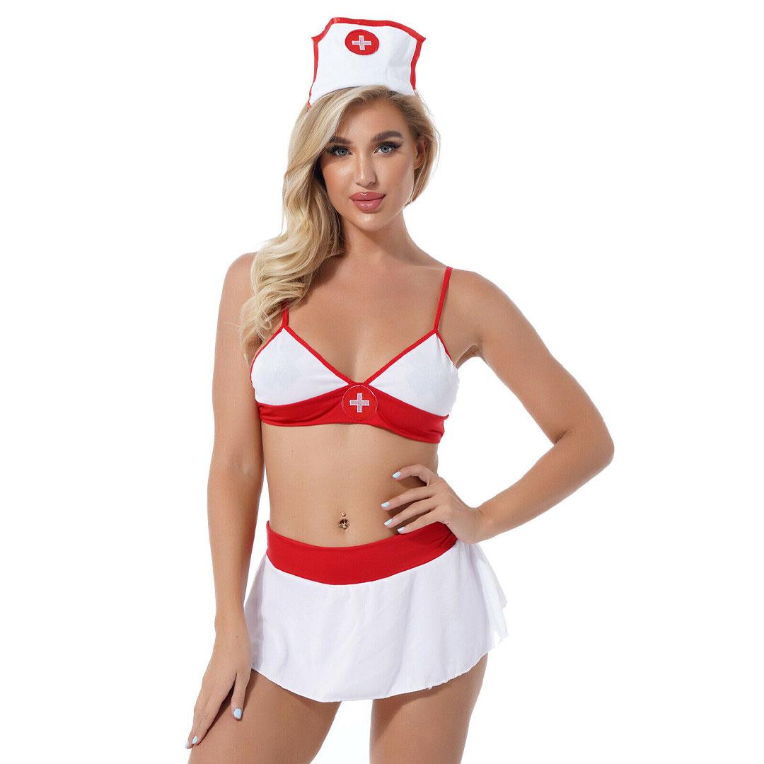 Жіночий костюм медсестри для еротичних ігор, комплект білизни для сексу, набір медсестри