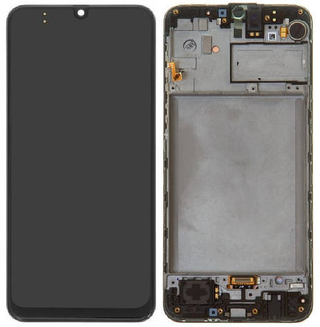 Дисплей Samsung Galaxy M21 M215 с тачскрином и рамкой, оригинал 100% Service Pack, Black, фото 2