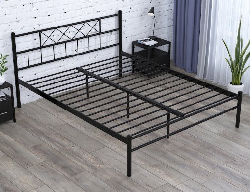 Двоспальне ліжко Сабріна-Лайт Loft-design 160х200 см металеве чорне