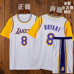 Баскетбольна форма Кобі Браянт 8 Лос Анджелес Лейкерз комплект Bryant Kobe Lakers біло-жовта
