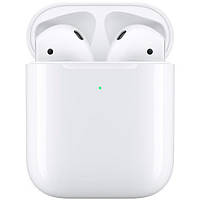 Беспроводные наушники в кейсе Apple AirPods 2 Original series 1:1 с беспроводной зарядкой Белый