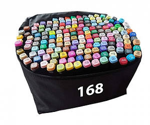 Набір двосторонніх скетч маркерів Touch, 168 кольорів
